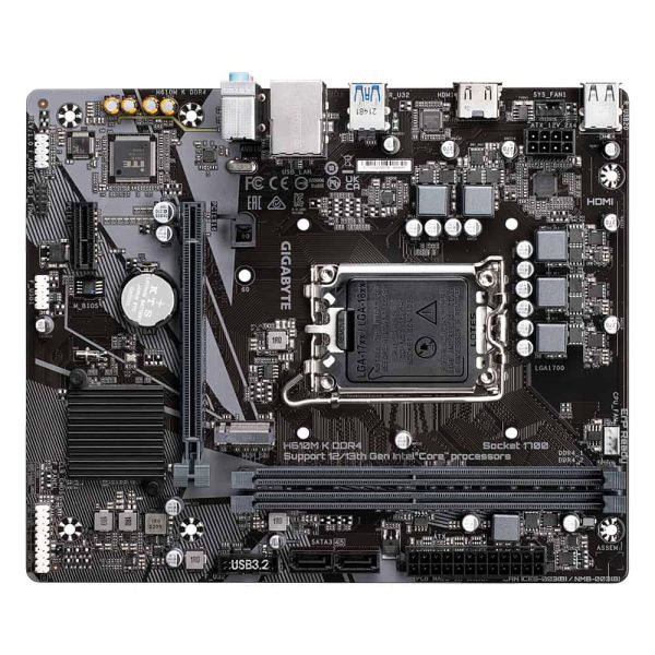 Gigabyte H610M K DDR4 1.0 moederbord Intel H610 Express LGA 1700 micro ATX (H610M K DDR4)