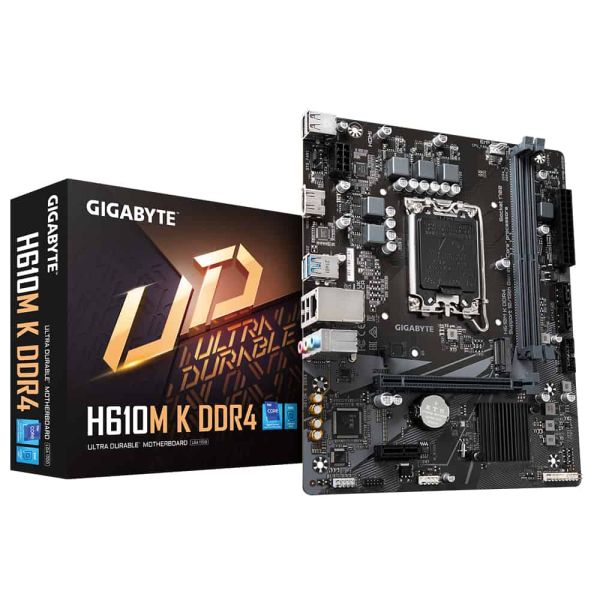 Gigabyte H610M K DDR4 1.0 moederbord Intel H610 Express LGA 1700 micro ATX (H610M K DDR4) Gigabyte H610M K DDR4 1.0 moederbord Intel H610 Express LGA 1700 micro ATX (H610M K DDR4)