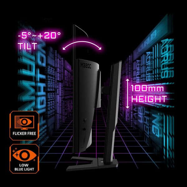 GIGABYTE M32QC computer monitor 80 cm (31.5") 2560 x 1440 Pixels Quad HD QLED Zwart (M32QC)