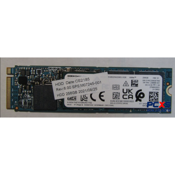HP SPS-SSD 256GB M2 2280 PCIe-NVMe TLC SED (M07245-005)
