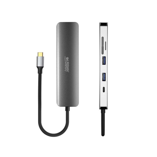 Urban Factory MHC45UF laptop dock & poortreplicator Bedraad USB 3.2 Gen 1 (3.1 Gen 1) Type-C Grijs (MHC45UF)