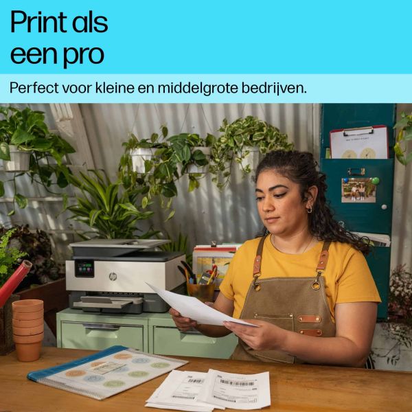 HP OfficeJet Pro HP 9120e All-in-One printer, Kleur, Printer voor Kleine en middelgrote ondernemingen, Printen, kopiëren, scannen, faxen, HP+; geschikt voor HP Instant Ink; printen vanaf telefoon of tablet; touchscreen; Smart Advance Scan; instant papier;