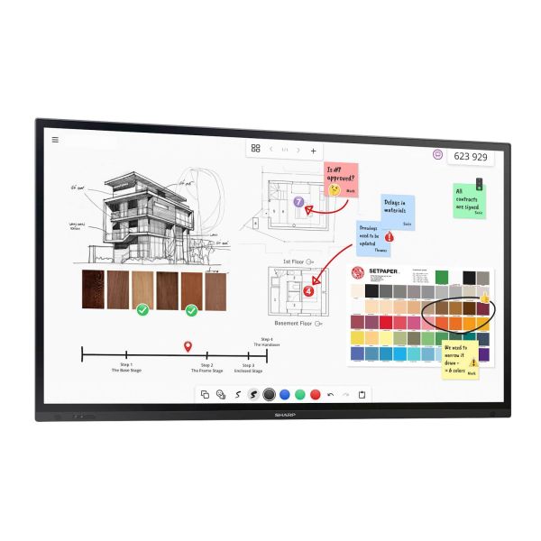 Sharp 60005933 beeldkrant Digitale signage flatscreen 190,5 cm (75") LCD 500 cd/m² 4K Ultra HD Zwart Touchscreen 24/7 (60005933)