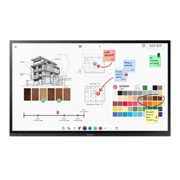 Sharp 60005933 beeldkrant Digitale signage flatscreen 190,5 cm (75") LCD 500 cd/m² 4K Ultra HD Zwart Touchscreen 24/7 (60005933)
