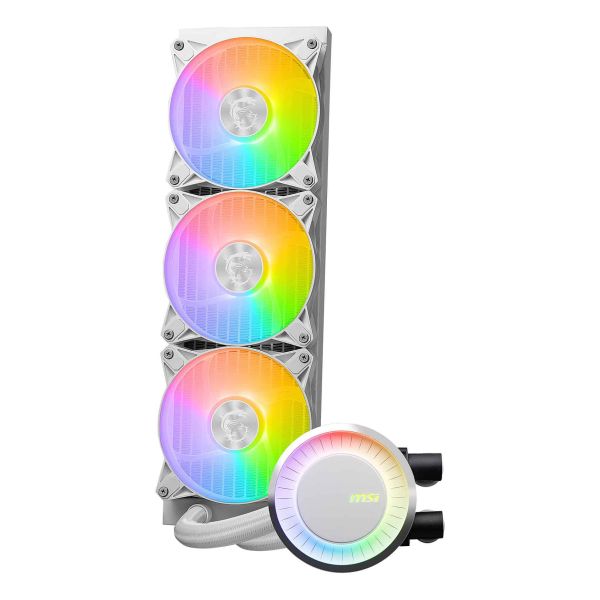 MSI MAG CORELIQUID E360 WHITE koelsysteem voor computers Moederbord, Processor Kit voor vloeistofkoeling 12 cm Wit (MAGCLQE360WH)