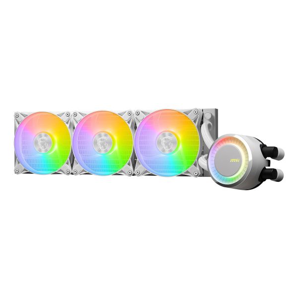 MSI MAG CORELIQUID E360 WHITE koelsysteem voor computers Moederbord, Processor Kit voor vloeistofkoeling 12 cm Wit (MAGCLQE360WH)