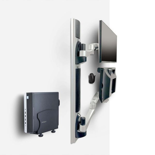 StarTech.com Wandmonteerbare Zit-Sta Werkplek, VESA-Beugel Voor 32" Scherm (10kg), Volledig Scharnierende Monitorarm & Toetsenbordhouder (2PASTSC-WALL-MOUNT)