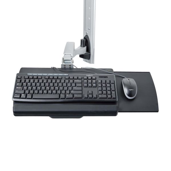 StarTech.com Wandmonteerbare Zit-Sta Werkplek, VESA-Beugel Voor 32" Scherm (10kg), Volledig Scharnierende Monitorarm & Toetsenbordhouder (2PASTSC-WALL-MOUNT)