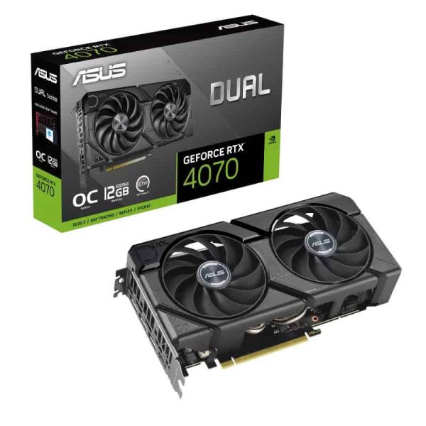 ASUS Dual -RTX4070-O12G-EVO NVIDIA GeForce RTX 4070 12 GB GDDR6X (90YV0J15-M0NA00)