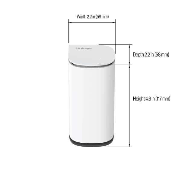 Linksys Velop Micro 6 Dual-band (2.4 GHz / 5 GHz) Wi-Fi 6 (802.11ax) Wit 4 Intern (LN11011201-KE)