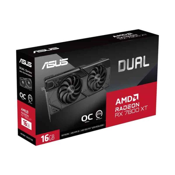 ASUS Dual -RX7800XT-O16G AMD Radeon RX 7800 XT 16 GB GDDR6 (90YV0JJ1-M0NA00)