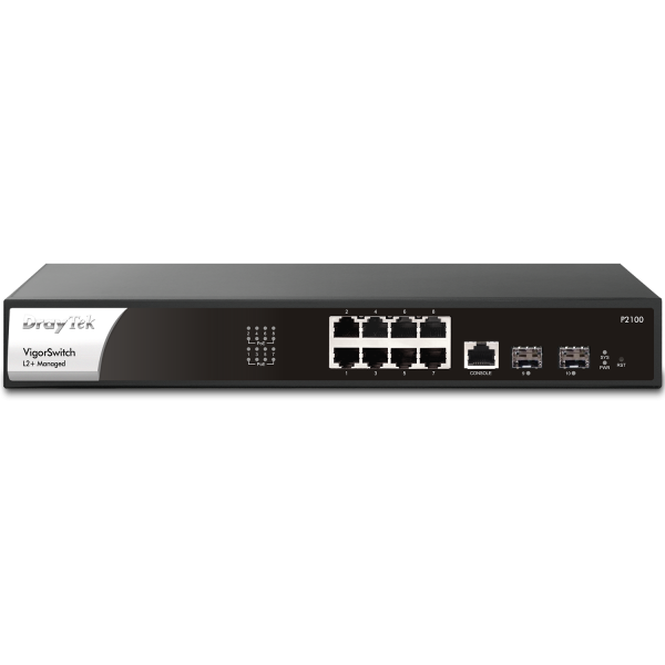 Draytek Switch 270mm DrayTek VigorSwitch  G-2100   2*SFP+/ 8*GE retail (VSWITCHG2100-DE-AT-CH)