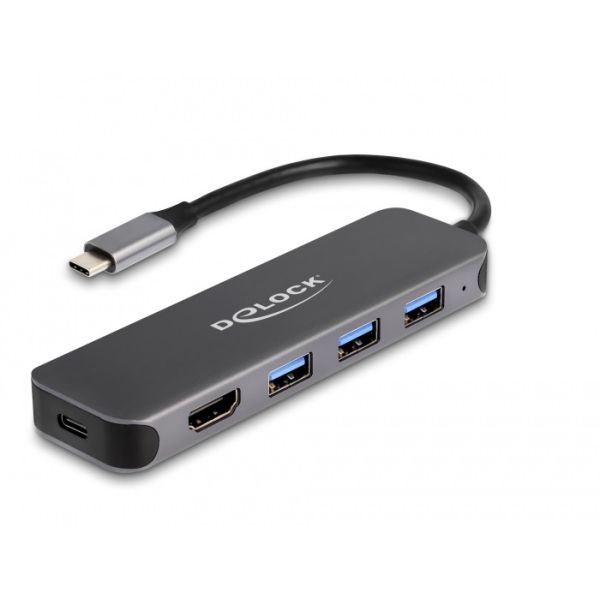 DeLOCK 64171 laptop dock & poortreplicator USB 3.2 Gen 1 (3.1 Gen 1) Type-C Grijs (64171)