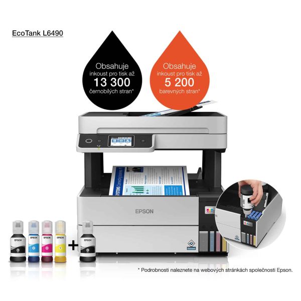 Epson EcoTank L6490 Inkjet A4 4800 x 1200 DPI 37 ppm Wifi (C11CJ88403)