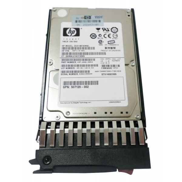 HP 146GB 3G-SAS Harde Schijf 10K 2.5 Inch SFF Hot Plug (0B22390)