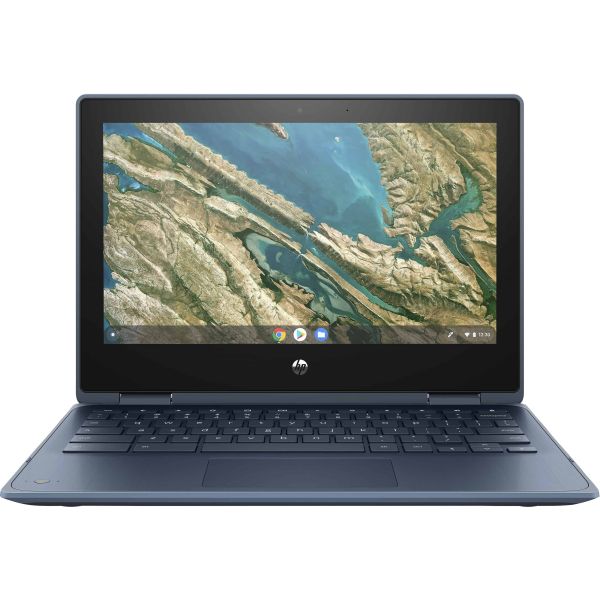 HP Chromebook x360 11 G3 EE N4020 29,5 cm (11.6") Touchscreen HD Intel® Celeron® N 4 GB LPDDR4-SDRAM 32 GB eMMC Wi-Fi 5 (802.11ac) ChromeOS Blauw (10X26EA#ABH)