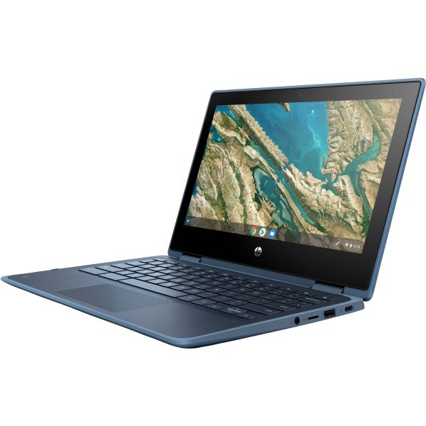 HP Chromebook x360 11 G3 EE N4020 29,5 cm (11.6") Touchscreen HD Intel® Celeron® N 4 GB LPDDR4-SDRAM 32 GB eMMC Wi-Fi 5 (802.11ac) ChromeOS Blauw (10X26EA#ABH)