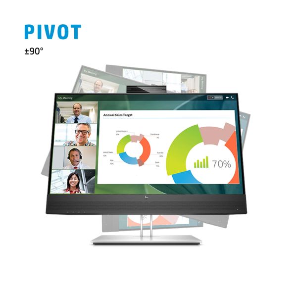 HP E24mv G4 60,5 cm (23.8") 1920 x 1080 Pixels Full HD Zwart, Zilver (169L0AA#ABB)