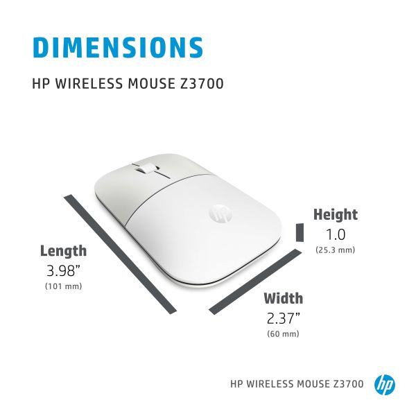 HP Z3700 keramisch witte draadloze muis (171D8AA#ABB)
