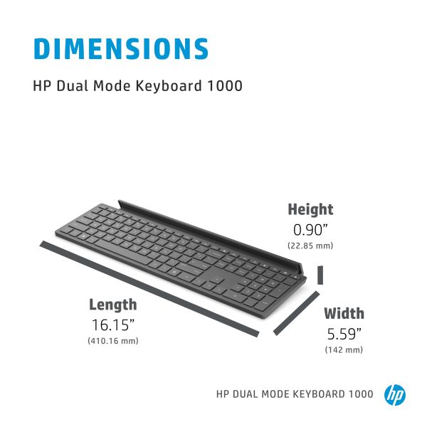 HP dual-mode toetsenbord 1000 (18J71AA#ABB)