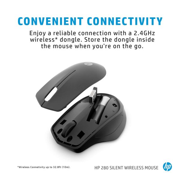 HP 280 Silent Wireless Mouse (19U64AA#ABB)