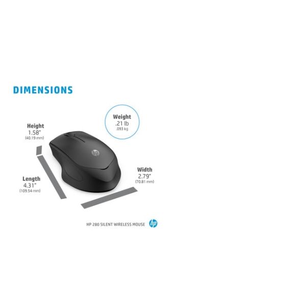 HP 280 Silent Wireless Mouse (19U64AA#ABB)