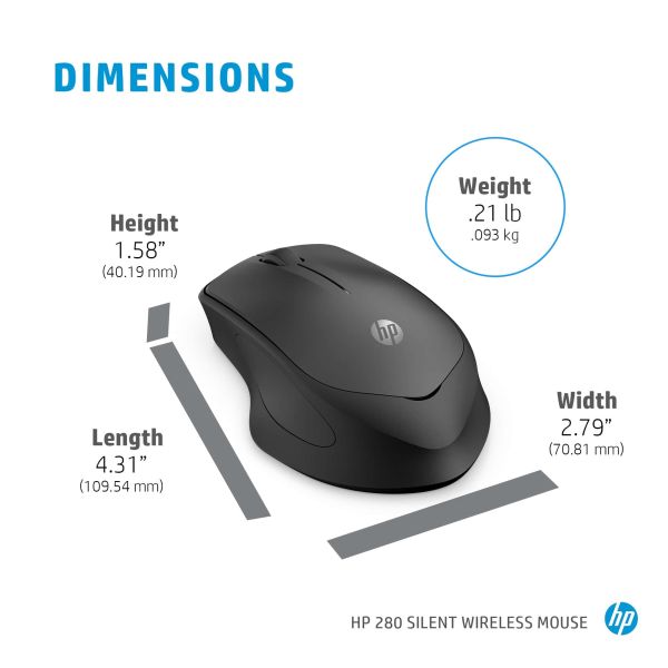 HP 280 Silent Wireless Mouse (19U64AA#ABB)