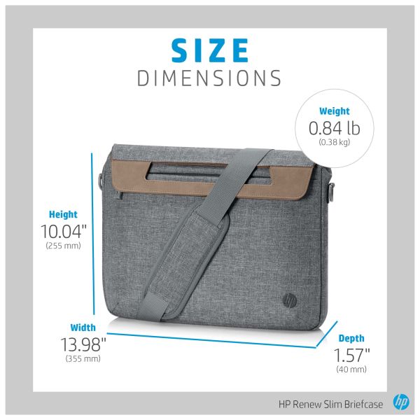 HP Renew 14-inch aktetas, grijs (1A214AA#ABB)