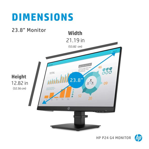 HP P-Series P24 G4 60,5 cm (23.8") 1920 x 1080 Pixels Full HD (1A7E5AA#ABB)