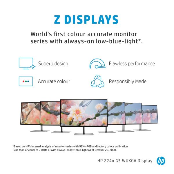HP Z24n G3 computer monitor 61 cm (24") 1920 x 1200 Pixels WUXGA LED Zilver (1C4Z5AA)