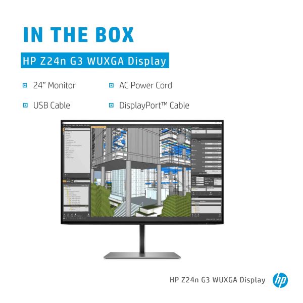 HP Z24n G3 computer monitor 61 cm (24") 1920 x 1200 Pixels WUXGA LED Zilver (1C4Z5AA)