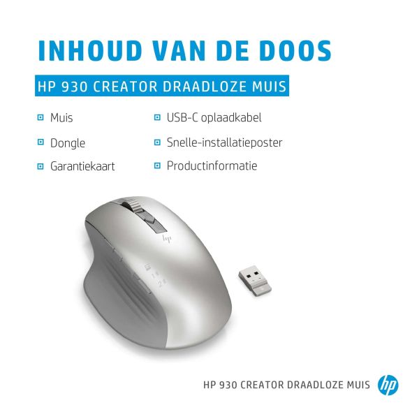 HP 930 Creator draadloze muis (1D0K9AA#ABB)