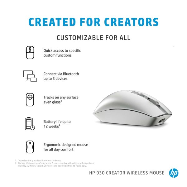 HP 930 Creator draadloze muis (1D0K9AA#ABB)