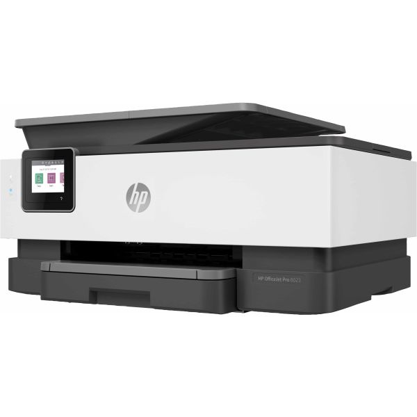 HP OfficeJet Pro 8023 All-in-One printer, Printen, kopiëren, scannen, faxen, Automatische invoer voor 35 vel; Scannen naar e-mail; Dubbelzijdig printen (1KR64B)