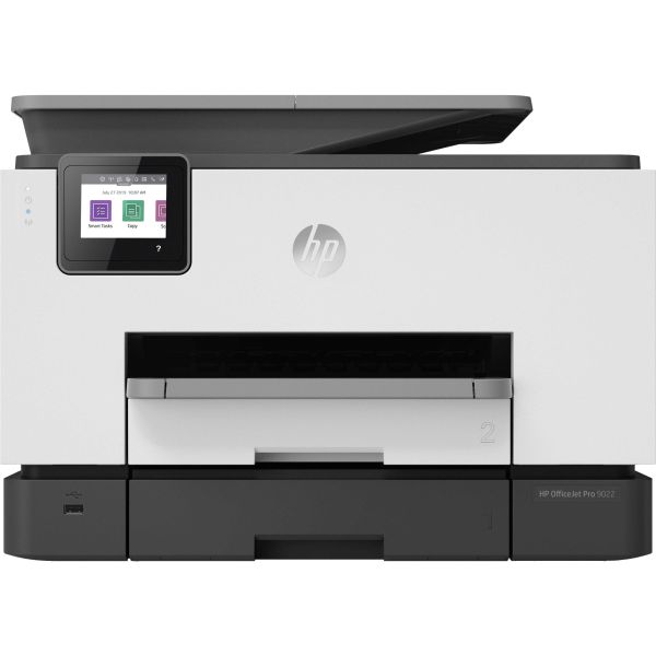 HP OfficeJet Pro 9022 All-in-One printer, Printen, kopiëren, scannen, faxen, Automatische invoer voor 35 vellen; Printen via USB-poort aan voorzijde; Scannen naar e-mail; Dubbelzijdig printen (1MR71B#BHC)