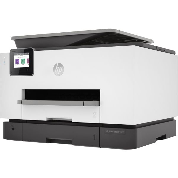 HP OfficeJet Pro 9022 All-in-One printer, Printen, kopiëren, scannen, faxen, Automatische invoer voor 35 vellen; Printen via USB-poort aan voorzijde; Scannen naar e-mail; Dubbelzijdig printen (1MR71B#BHC)