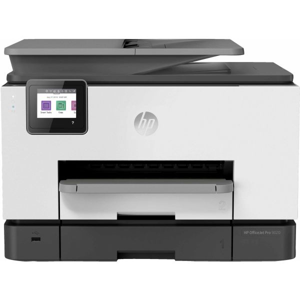 HP OfficeJet Pro 9020 All-in-One printer, Printen, kopiëren, scannen, faxen, Automatische invoer voor 35 vellen; Printen via USB-poort aan voorzijde; Scannen naar e-mail; Dubbelzijdig printen (1MR78B#A80)
