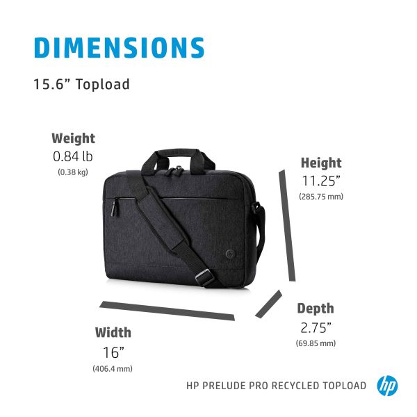 HP Prelude Pro 15,6-inch gerecyclede tas met bovensluiting (1X645AA)