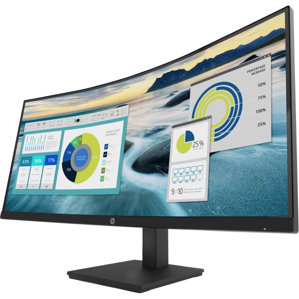 HP P34hc G4 computer monitor 86,4 cm (34") 3440 x 1440 Pixels Quad HD LED Zwart (21Y56AA#ABB)