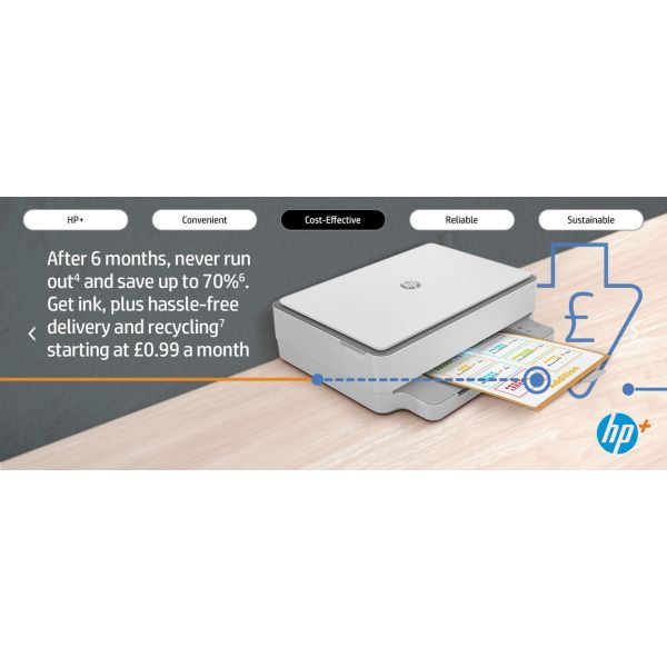 HP ENVY HP 6020e All-in-One printer, Kleur, Printer voor Thuis en thuiskantoor, Printen, kopiëren, scannen, Draadloos; HP+; Geschikt voor HP Instant Ink; Printen vanaf een telefoon of tablet (223N4B#629)