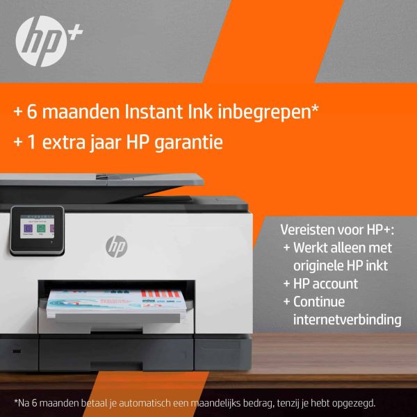 HP OfficeJet Pro HP 9022e All-in-One-printer, Kleur, Printer voor Kleine kantoren, Printen, kopiëren, scannen, faxen, HP+; Geschikt voor HP Instant Ink; Automatische documentinvoer; Dubbelzijdig printen (226Y0B#629)