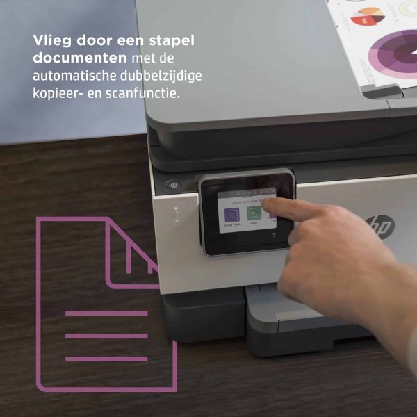 HP OfficeJet Pro HP 9012e All-in-One-printer, Kleur, Printer voor Kleine kantoren, Printen, kopiëren, scannen, faxen, HP+; Geschikt voor HP Instant Ink; Automatische documentinvoer; Dubbelzijdig printen (22A55B#629)