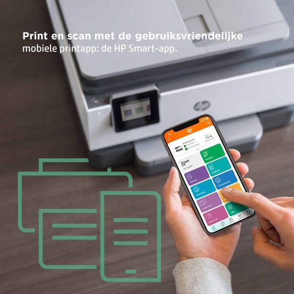 HP OfficeJet Pro HP 9012e All-in-One-printer, Kleur, Printer voor Kleine kantoren, Printen, kopiëren, scannen, faxen, HP+; Geschikt voor HP Instant Ink; Automatische documentinvoer; Dubbelzijdig printen (22A55B#629)