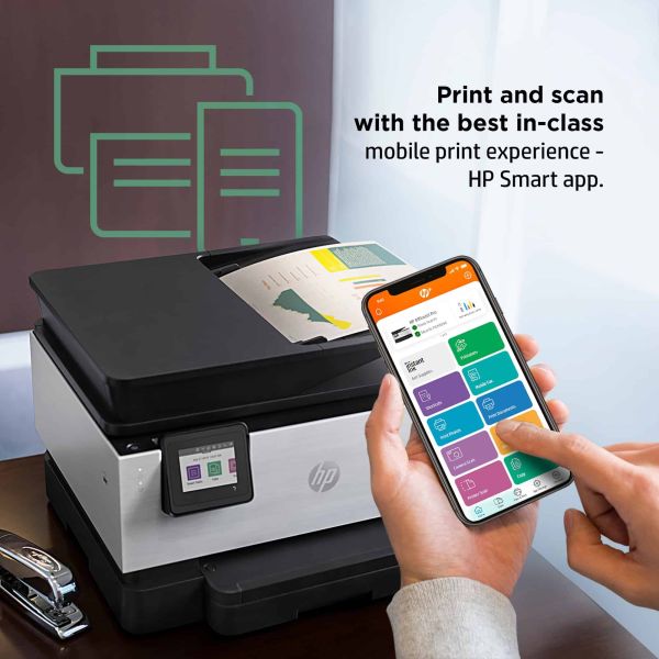 HP OfficeJet Pro HP 9012e All-in-One-printer, Kleur, Printer voor Kleine kantoren, Printen, kopiëren, scannen, faxen, HP+; Geschikt voor HP Instant Ink; Automatische documentinvoer; Dubbelzijdig printen (22A55B#629)