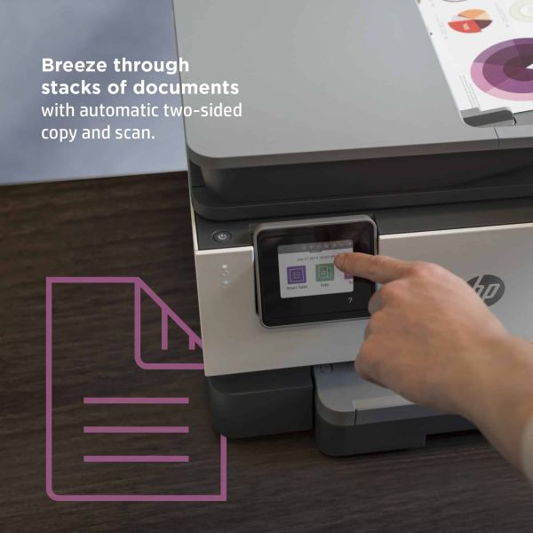 HP OfficeJet Pro HP 9012e All-in-One-printer, Kleur, Printer voor Kleine kantoren, Printen, kopiëren, scannen, faxen, HP+; Geschikt voor HP Instant Ink; Automatische documentinvoer; Dubbelzijdig printen (22A55B#629)