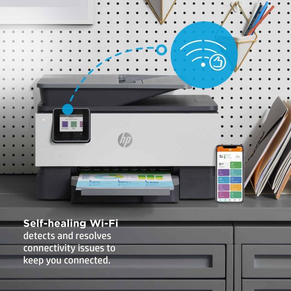 HP OfficeJet Pro HP 9012e All-in-One-printer, Kleur, Printer voor Kleine kantoren, Printen, kopiëren, scannen, faxen, HP+; Geschikt voor HP Instant Ink; Automatische documentinvoer; Dubbelzijdig printen (22A55B#629)