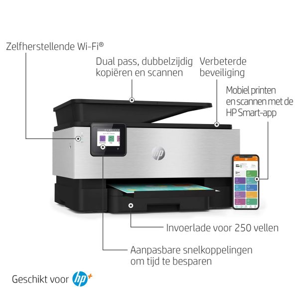 HP OfficeJet Pro 9019e Draadloos All-in-One Kleur Printer, Instant Ink; Dubbelzijdig printen (22A59B#629) HP OfficeJet Pro 9019e Draadloos All-in-One Kleur Printer, Instant Ink; Dubbelzijdig printen (22A59B#629)