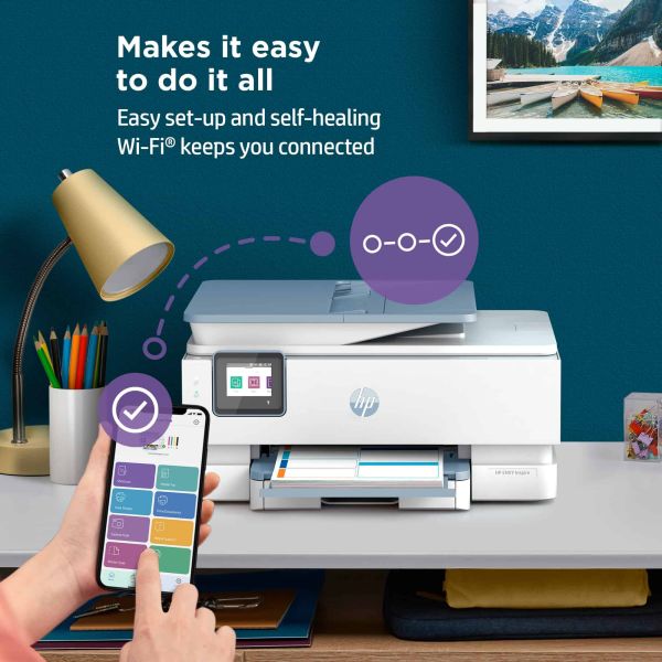 HP ENVY HP Inspire 7920e All-in-One printer, Kleur, Printer voor Thuis en thuiskantoor, Printen, kopiëren, scannen, Draadloos; HP+; Geschikt voor HP Instant Ink; Automatische documentinvoer (242Q0B)