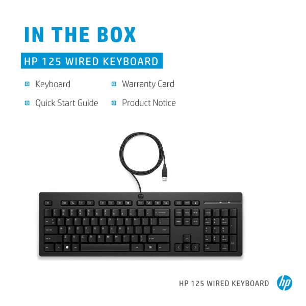 HP 125 USB WD KBD (bulk 12) (266C9A6#ABB)
