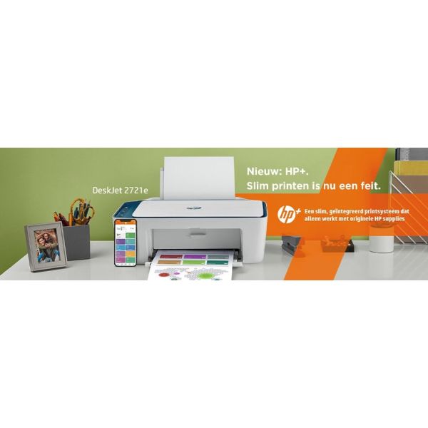 HP HP Deskjet 2721e All-in-One printer, Kleur, Printer voor Home, Printen, kopiëren, scannen, Draadloos; HP+; Geschikt voor HP Instant Ink; Printen vanaf een telefoon of tablet (26K68B#629)